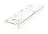 A transparent acrylic safety shield with multiple pre-cut holes and slots, designed for securing electronic components or hardware. 
