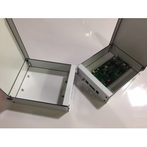 Hinged custom ACM fabricated electronic enclosure